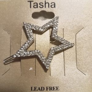 New Nordstrom Tasha star hair clip new crystal